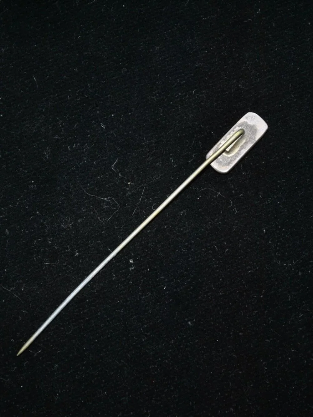 Antique/Vintage Inlaid Stone and Silver Native American Stick /Tie Pin turquoise
